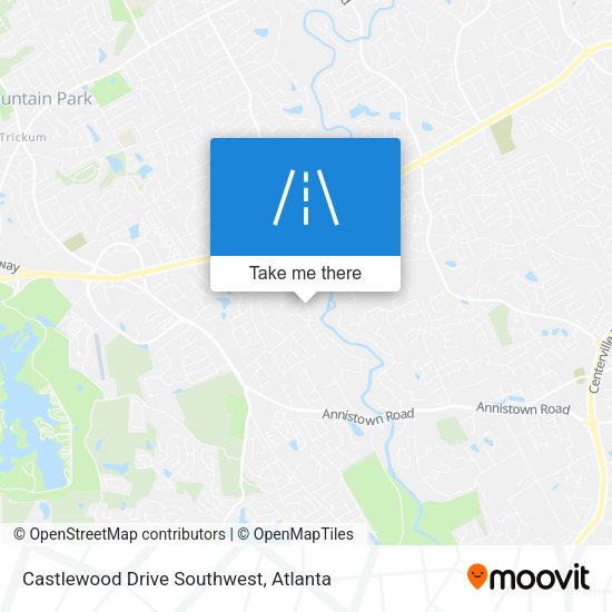 Castlewood Drive Southwest map