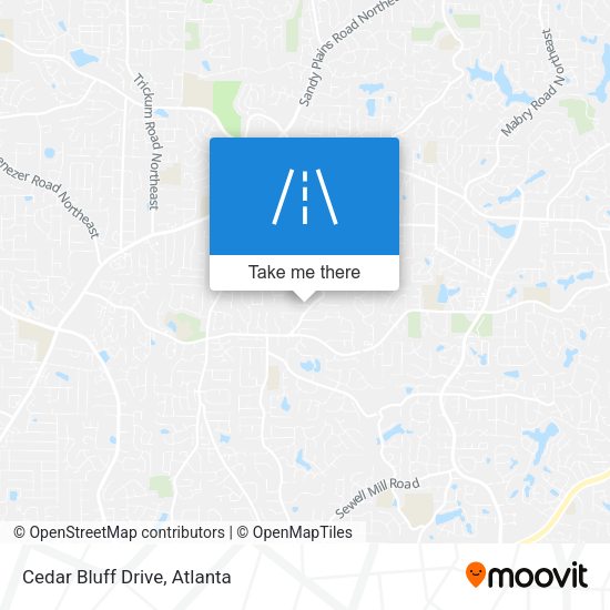 Mapa de Cedar Bluff Drive