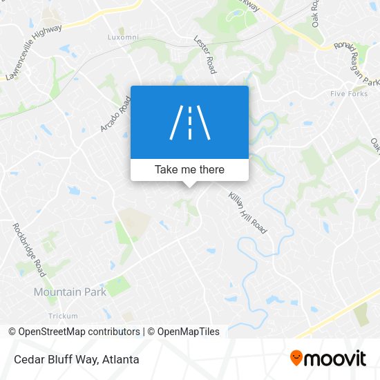 Mapa de Cedar Bluff Way