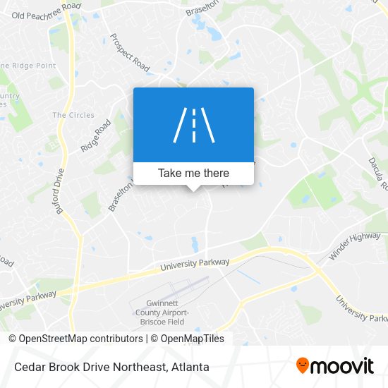 Cedar Brook Drive Northeast map
