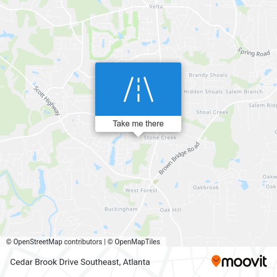 Cedar Brook Drive Southeast map