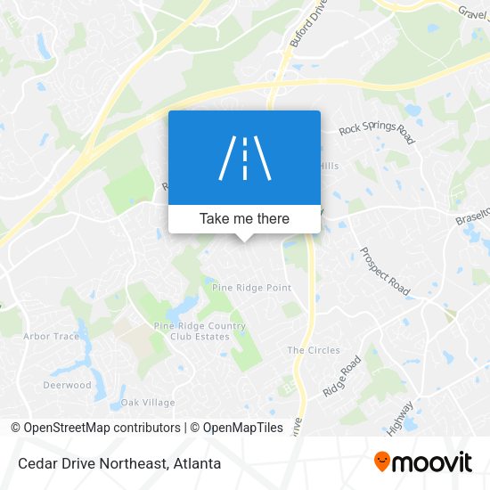 Cedar Drive Northeast map