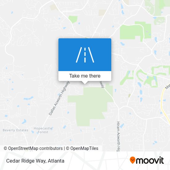 Mapa de Cedar Ridge Way
