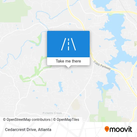 Cedarcrest Drive map