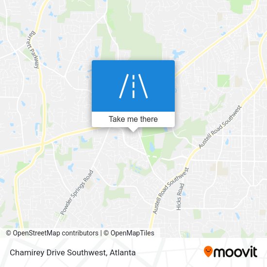 Mapa de Chamirey Drive Southwest