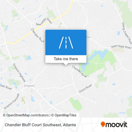 Mapa de Chandler Bluff Court Southeast
