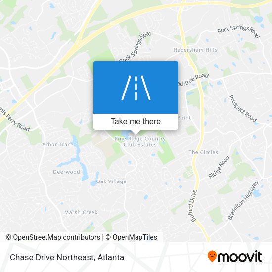 Chase Drive Northeast map