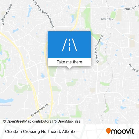 Chastain Crossing Northeast map