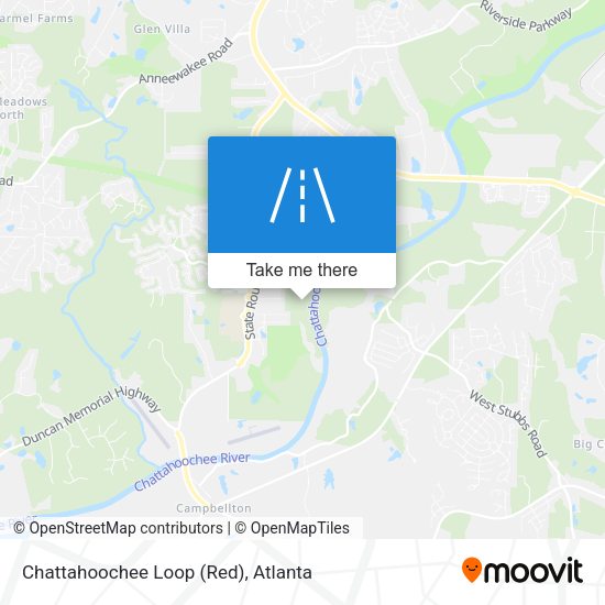 Mapa de Chattahoochee Loop (Red)