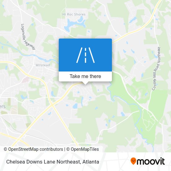 Chelsea Downs Lane Northeast map