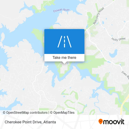Cherokee Point Drive map