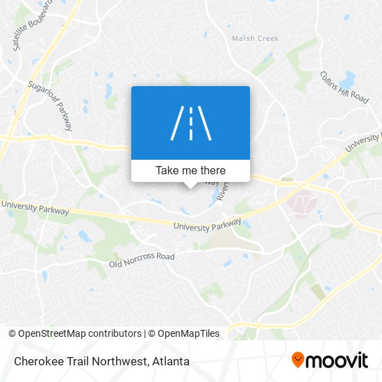 Mapa de Cherokee Trail Northwest