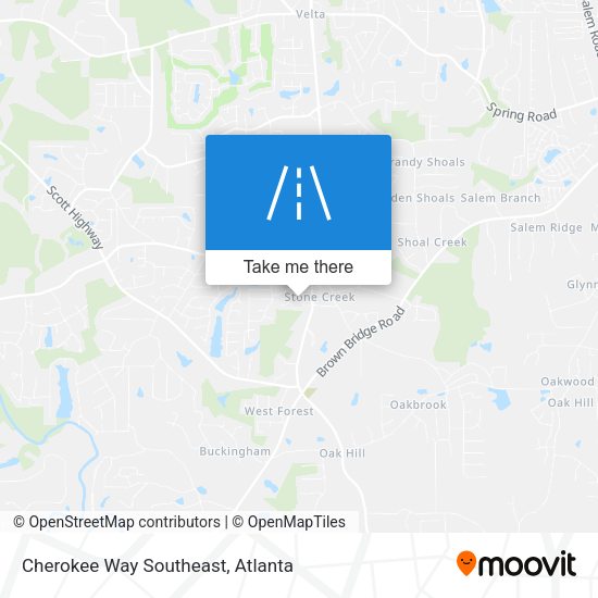 Mapa de Cherokee Way Southeast