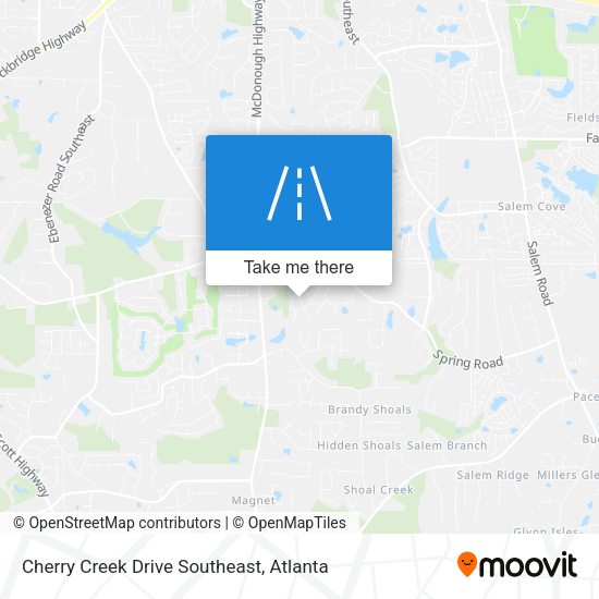Mapa de Cherry Creek Drive Southeast