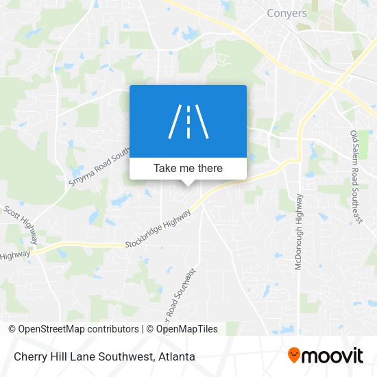 Cherry Hill Lane Southwest map