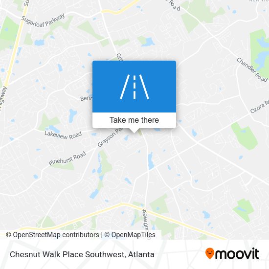 Mapa de Chesnut Walk Place Southwest