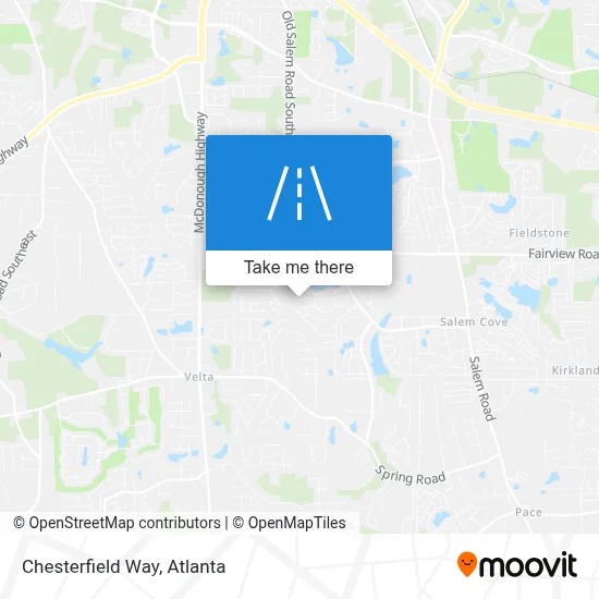 Chesterfield Way map