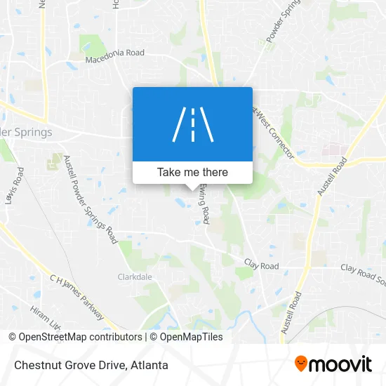 Chestnut Grove Drive map