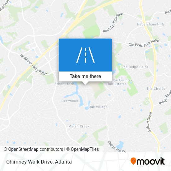 Chimney Walk Drive map