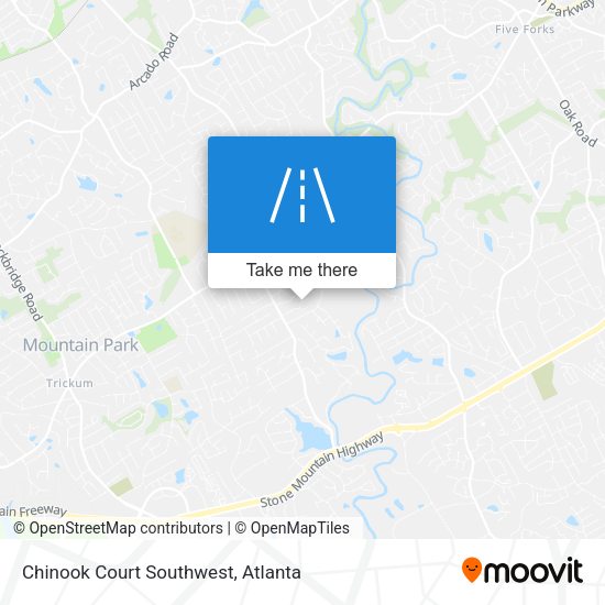 Mapa de Chinook Court Southwest