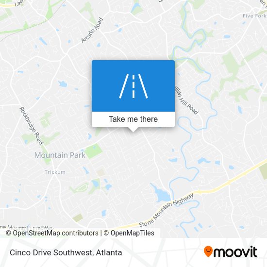 Mapa de Cinco Drive Southwest