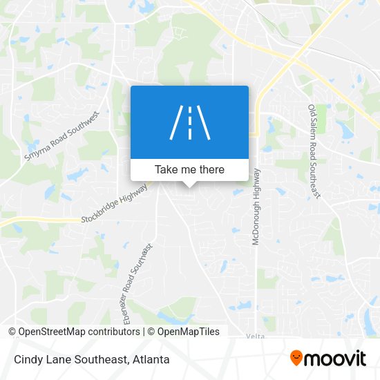 Cindy Lane Southeast map