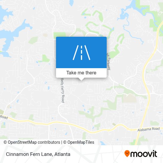 Mapa de Cinnamon Fern Lane
