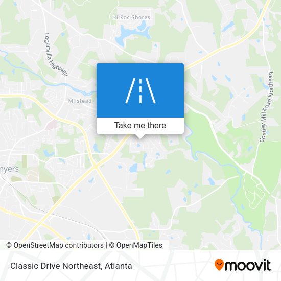 Classic Drive Northeast map