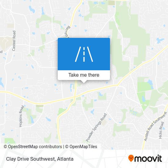 Mapa de Clay Drive Southwest