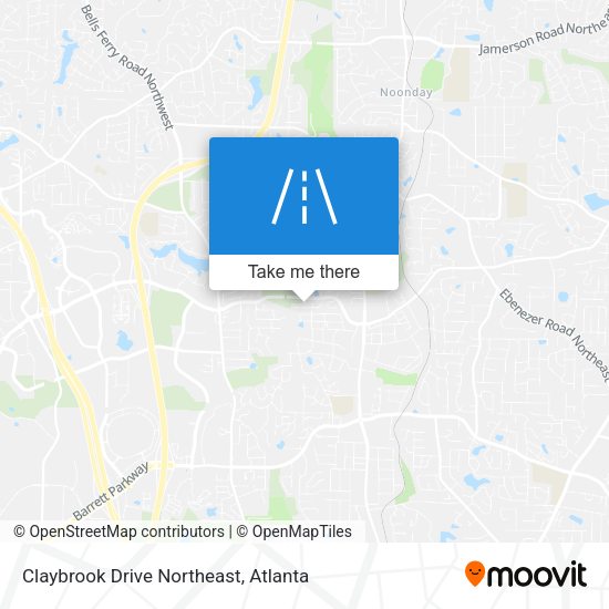 Claybrook Drive Northeast map