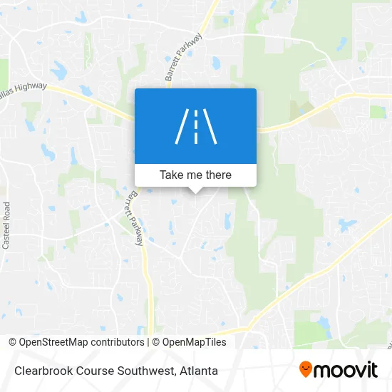 Clearbrook Course Southwest map