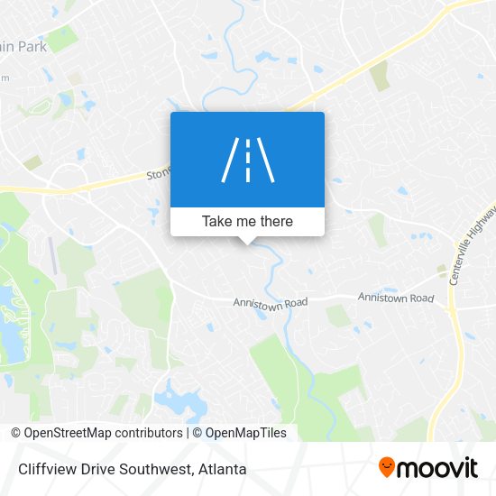 Mapa de Cliffview Drive Southwest