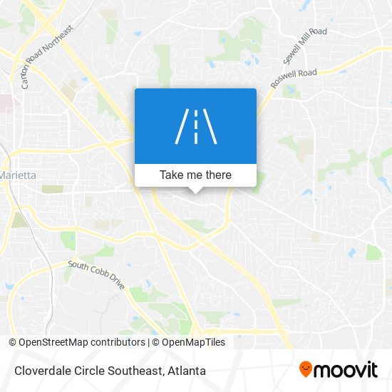 Cloverdale Circle Southeast map