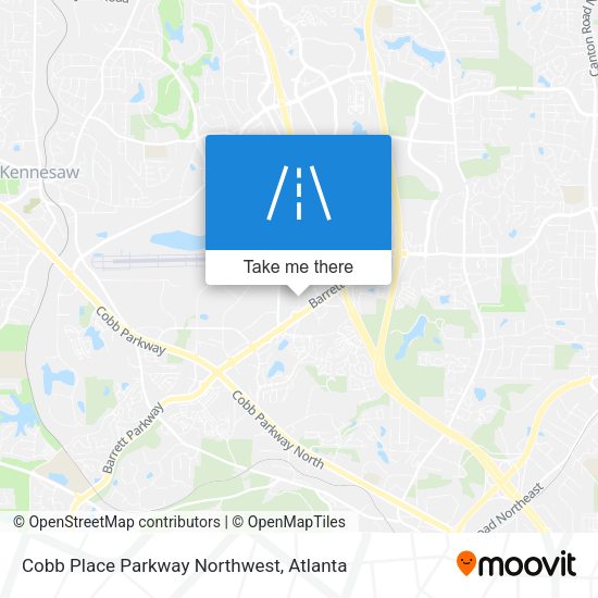 Cobb Place Parkway Northwest map