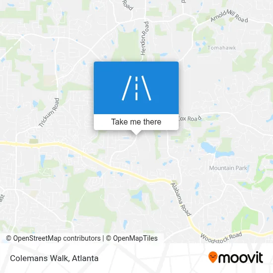 Colemans Walk map