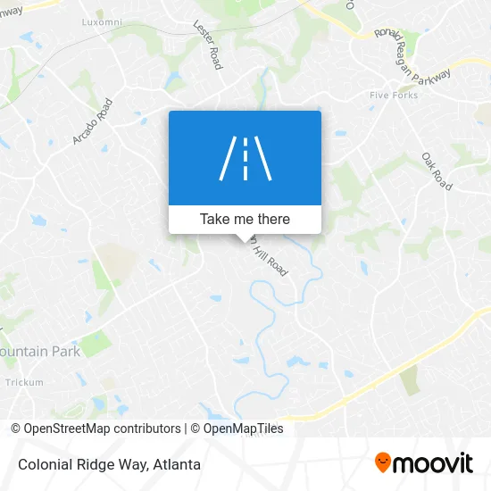 Colonial Ridge Way map