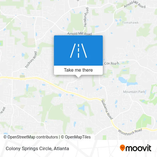 Colony Springs Circle map