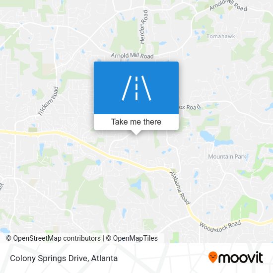 Colony Springs Drive map