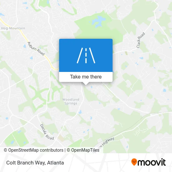 Colt Branch Way map