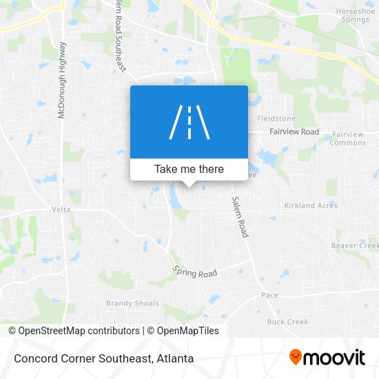 Concord Corner Southeast map