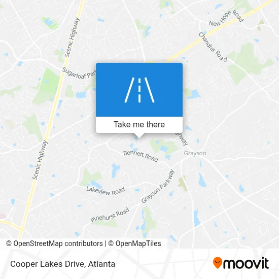 Cooper Lakes Drive map