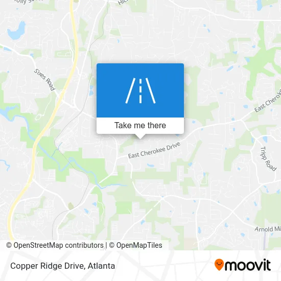 Copper Ridge Drive map