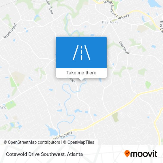 Cotswold Drive Southwest map