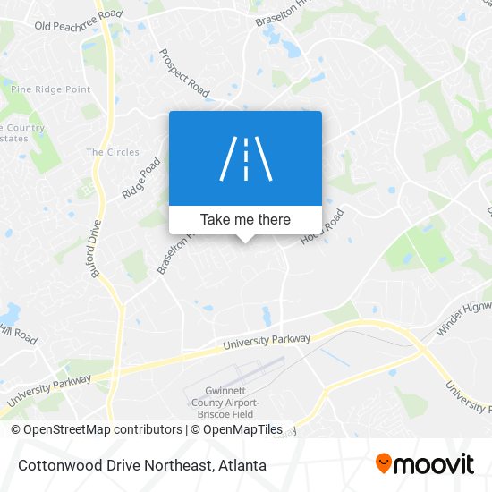 Mapa de Cottonwood Drive Northeast