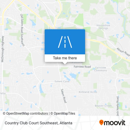 Mapa de Country Club Court Southeast