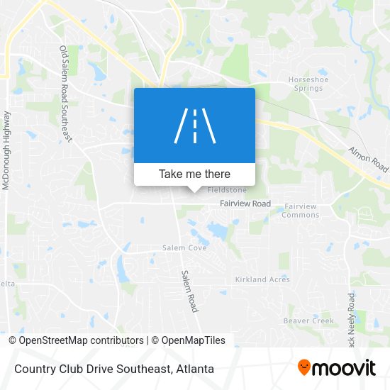 Mapa de Country Club Drive Southeast
