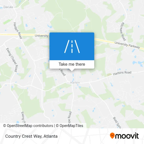 Country Crest Way map