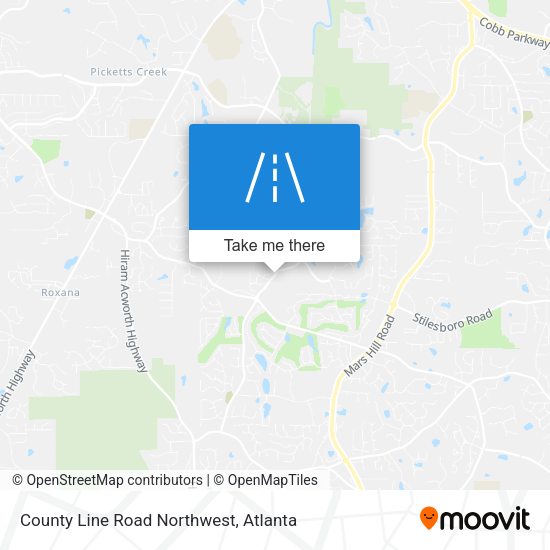 County Line Road Northwest map
