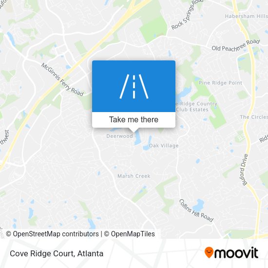 Mapa de Cove Ridge Court