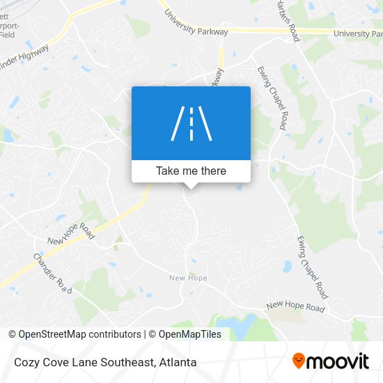 Cozy Cove Lane Southeast map